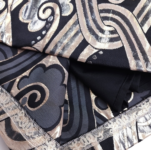 Lilly Pulitzer Black Gold Silver Beaded Halter Top Strappy Back Dress Sz… - Picture 13 of 14